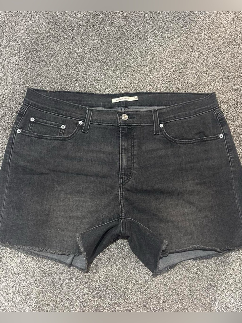 Levi’s Women’s Dark Gray Denim Shorts - Classic High-Rise Style